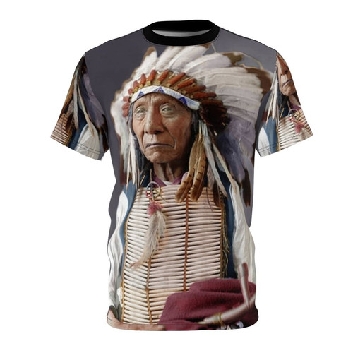 T-shirt featuring an illustration of Red Cloud, a famous Lakota warrior and chief.