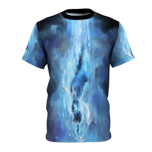 Stormlight Archive inspired t-shirt design featuring the characters Kaladin Stormblessed, Syl, and the Knights Radiant