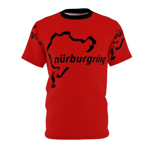 Nürburgring motorsport-inspired all-over-print t-shirt for car enthusiasts