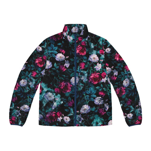 Floral abstract puffer jacket