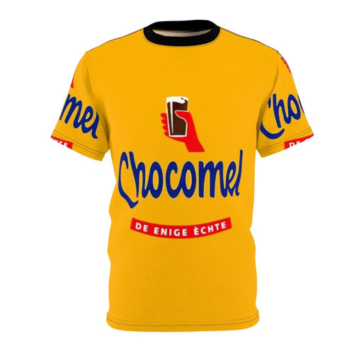 Chocomel inspired t-shirt featuring a chocolate milk design