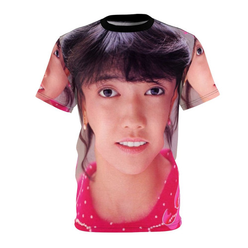 Retro-style T-shirt featuring colorful pop art inspired by a 1983 Japanese music album cover