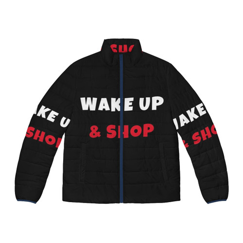 Person wearing a puffer jacket while engaging in outdoor activities