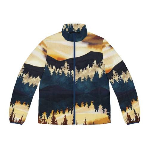 A warm and stylish puffer jacket perfect for chilly autumn days