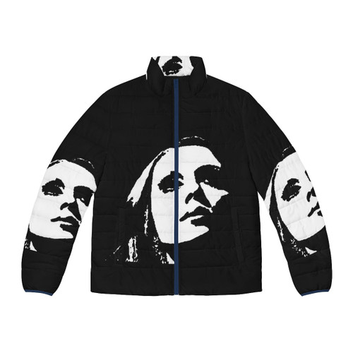 Fairouz Puffer Jacket, a stylish and cozy outerwear piece inspired by the legendary Lebanese singer Fairouz