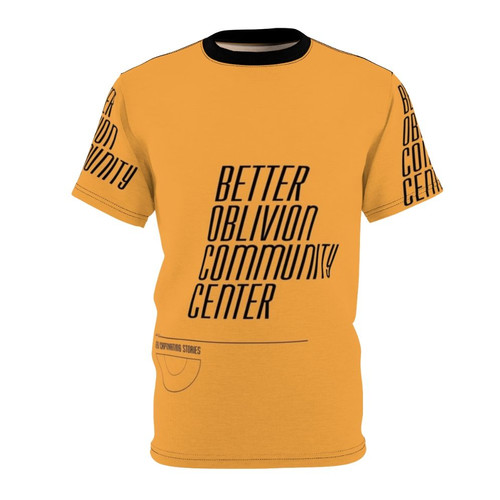 Stylish t-shirt featuring the Better Oblivion Community Center indie music design