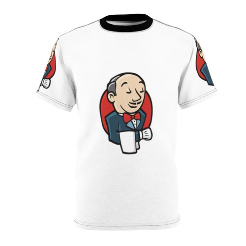 Jenkins logo print on a quality t-shirt for software developers and engineers