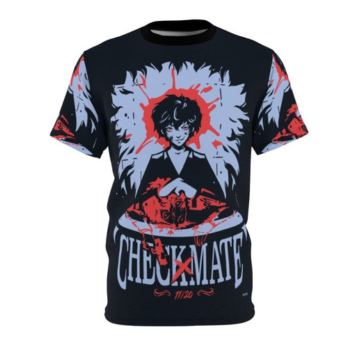 Persona 5-inspired all-over print t-shirt featuring the main characters