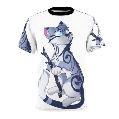 Warrior cats inspired custom t-shirt featuring a cat character