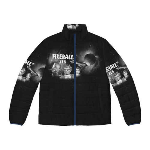 Fireball XL5 1 sci-fi puffer jacket with retro Fusee XL5 space suit design