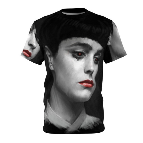 Rachel Rosen inspired Blade Runner 2049 T-shirt featuring futuristic cyberpunk design