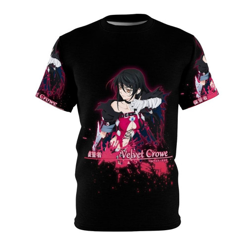 Velvet-Inspired Anime T-shirt with Characters from Tales of Berseria, Zestiria, Vesperia, and Symphonia