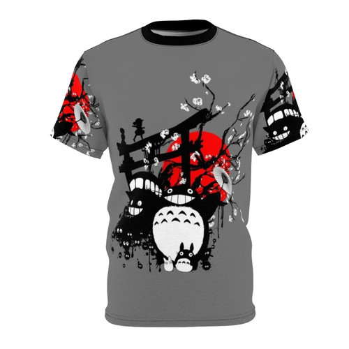 Stylish t-shirt featuring a Japanese-inspired design with a moon and red sun graphic