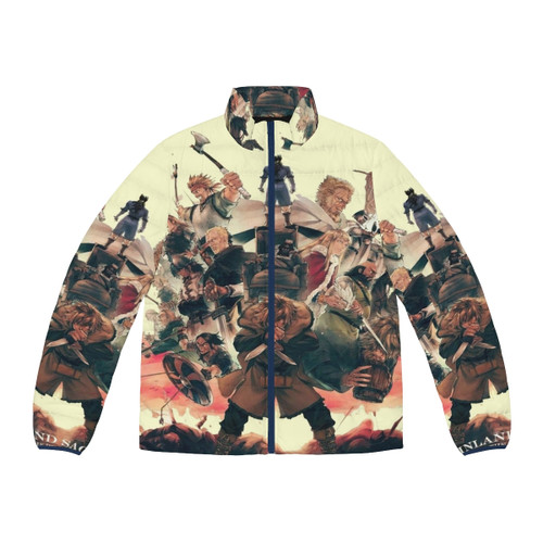Vinland Saga inspired puffer jacket featuring key characters from the anime
