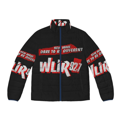 Vintage 90s WLIR Radio Distressed Puffer Jacket