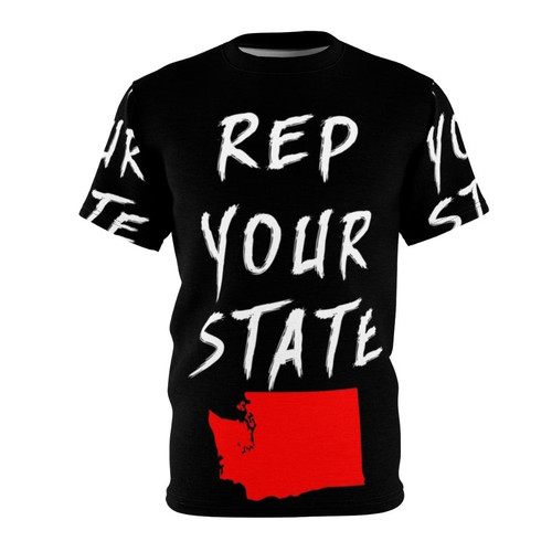 Custom Washington state pride t-shirt with all-over print design