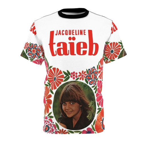 1960s French Pop Psychedelic Floral T-Shirt Design