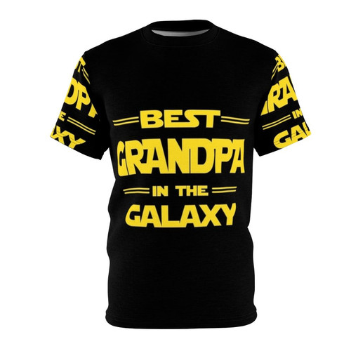 Stylish space-themed t-shirt featuring a galaxy and the text "Best Grandpa In The Galaxy"