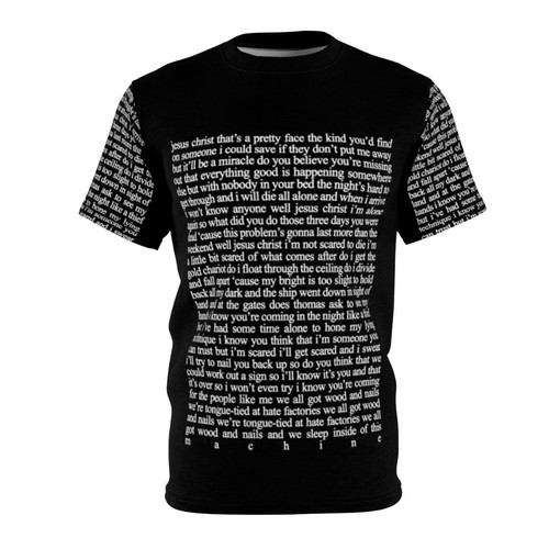 Emotive Jesus Christ Lyrical T-Shirt featuring a music quote design