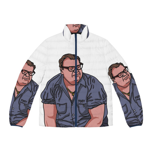 Matt Foley Puffer Jacket with Chris Farley Scared Straight Design
