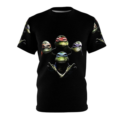 Retro Queen Ninja Turtles Inspired T-Shirt with pop culture parody design