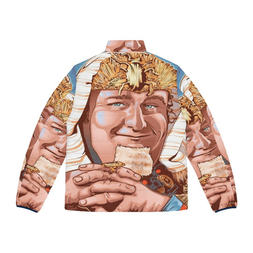 Vintage Victor Buono King Tut puffer jacket in retro 60s Gotham rogue style - Back