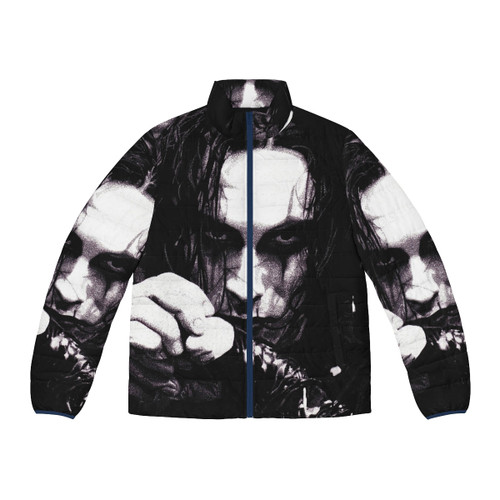 Eric Draven Crow Puffer Jacket - Iconic Gothic Fashion from The Crow Movie