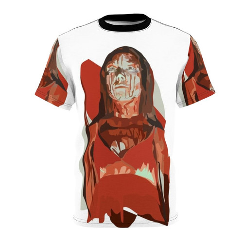 Carrie White inspired t-shirt with a horror movie scene graphic
