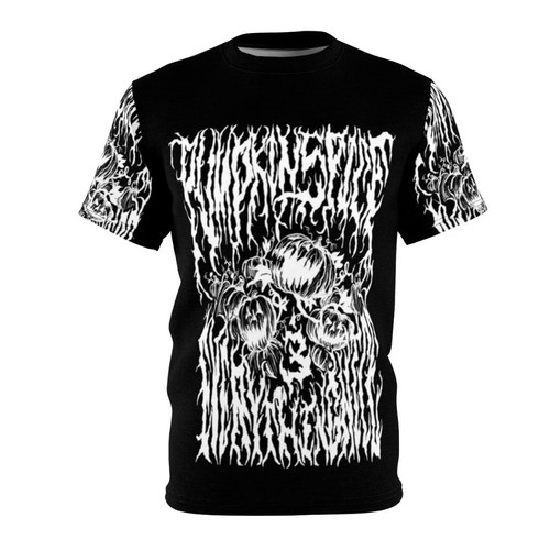 Pumpkin spice and metal band inspired t-shirt design