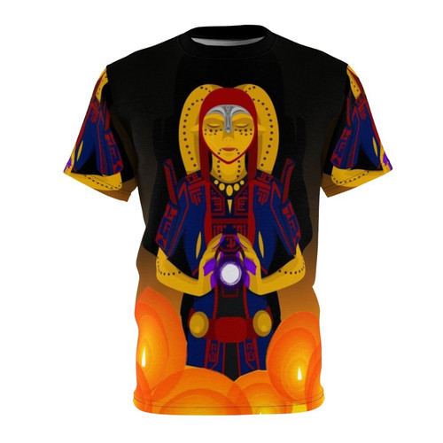 An eye-catching t-shirt design featuring a Twi'lek Inquisitor from the Star Wars universe.