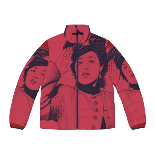 Polystyrene X Ray Spex inspired punk puffer jacket