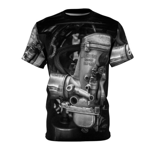 Classic motorcycle carbs design t-shirt for vintage motorcycle and bike lovers