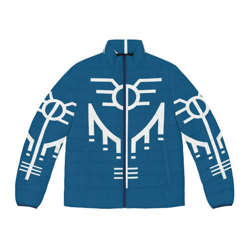 Valkyrie Insignia Puffer Jacket - Norse Mythology Inspired Superhero Apparel
