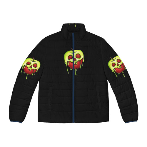 Vibrant and eerie poison apple-themed puffer jacket