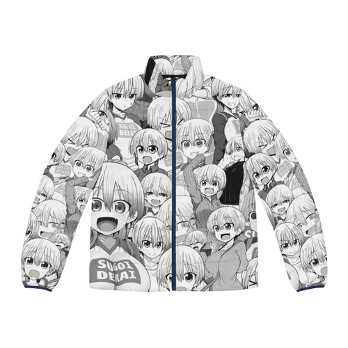 Uzbekistan Countryball Puffer Jacket featuring the national flag of Uzbekistan