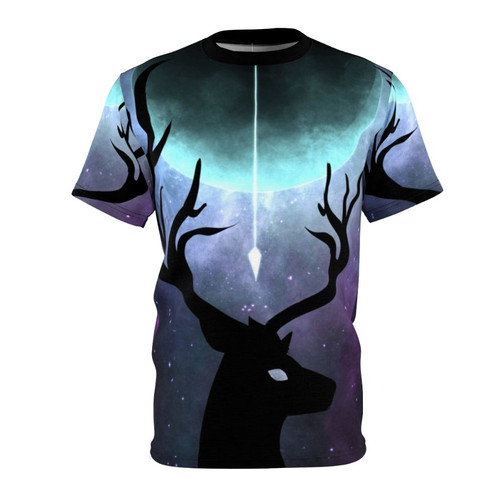 Illustration of Actaeon's transformation into a stag, Greek mythology t-shirt design