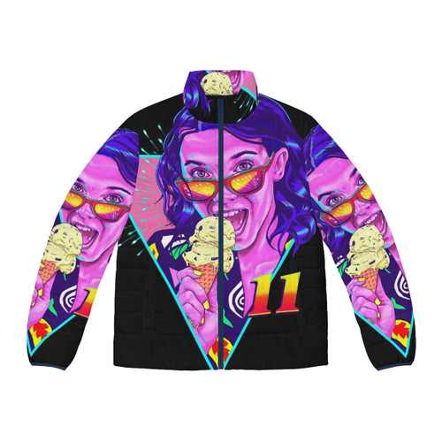 Eleven Vanilla Puffer Jacket - Stranger Things Inspired Women's Winter Coat