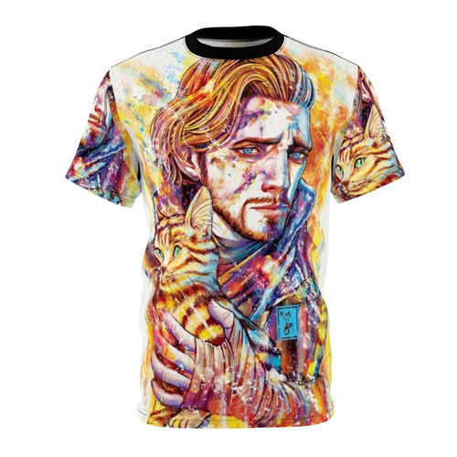 Caleb Widogast inspired fantasy art t-shirt design featuring the character from the popular tabletop roleplaying game Critical Role.