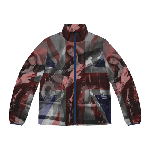 Ritchie Blackmore Union Jack Puffer Jacket - Iconic British Heavy Metal Style