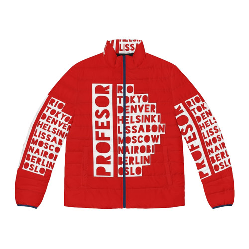 Professor's Premium Puffer Jacket from the hit TV show Money Heist