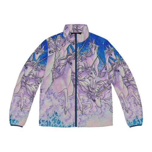 Union Cross Puffer Jacket featuring British superhero Captain Britain from Marvel Comics