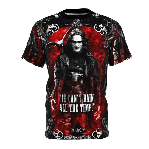 A high-quality t-shirt featuring a quote from the classic film "The Crow"