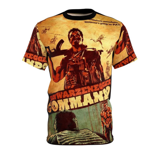 Commando action hero t-shirt with Schwarzenegger design