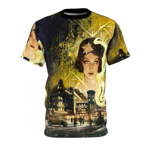 Occult-inspired Berlin t-shirt featuring artwork by Lo C Muzy