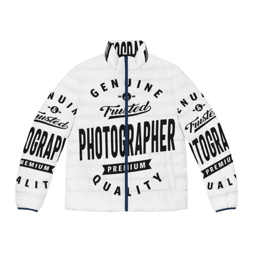Photographer wearing a puffer jacket, photographer gift idea