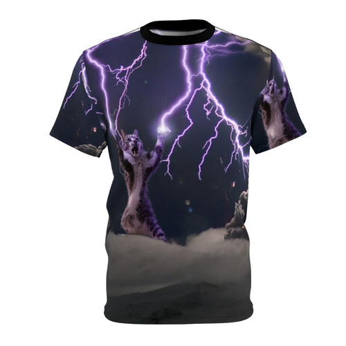 Retro-style t-shirt featuring the "Cat O Nine Tails" horror movie logo and imagery