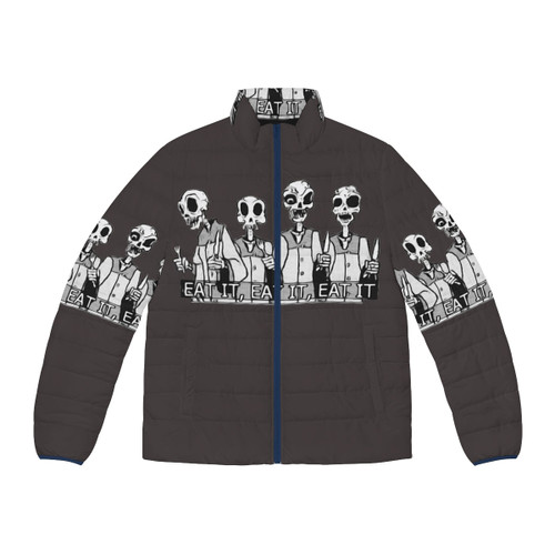 A7X inspired puffer jacket with skull design