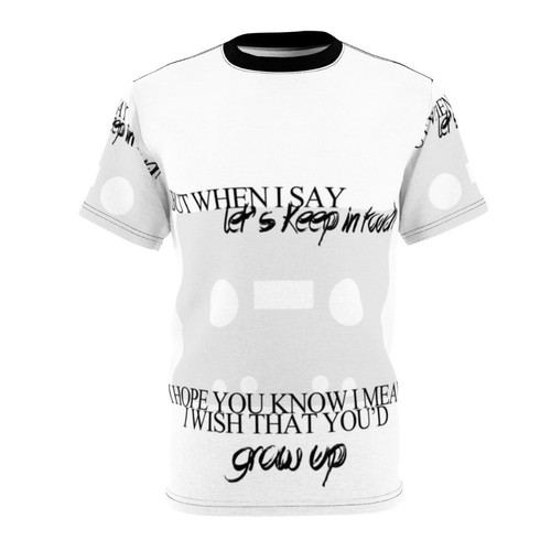 Alternative music inspired t-shirt with custom lyrics