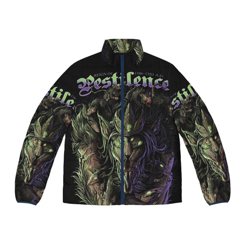 Apocalyptic Pestilence King Puffer Jacket with Skaven, Warhammer, and Vermintide design elements