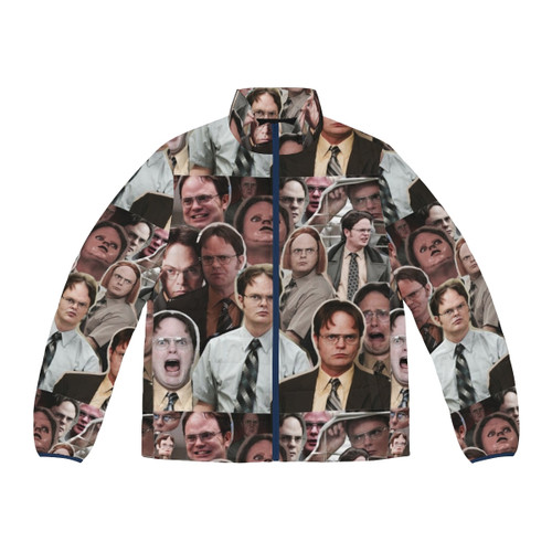 Dwight Schrute from The Office Puffer Jacket with iconic logo and design